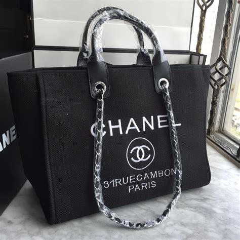 chanel executive tote black|Chanel tote bag canvas price.